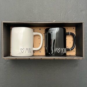 NIB Rae Dunn Mine Yours Mug Gift Set